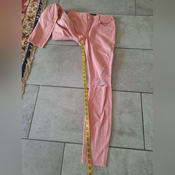 True Religion Pink Halle Mid Rise Super Skinny Jeans Size‎ 26 - Picture 9 of 9